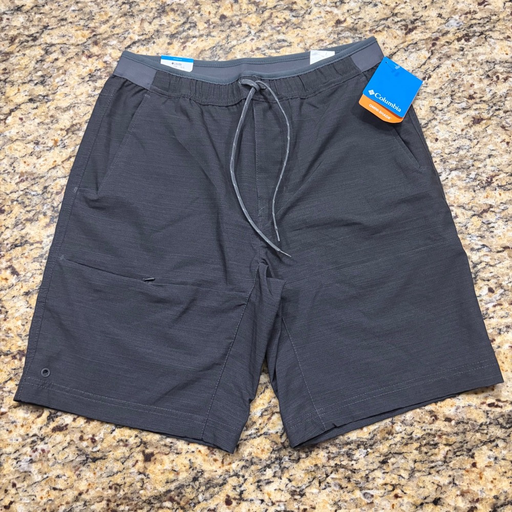 NEW Columbia Mens Omni-Shade Outdoor Utility Shorts Charcoal Gray Small ws
